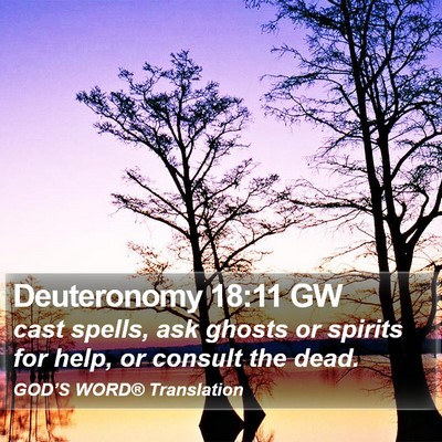 Deuteronomy 18:11 GW Bible Verse Image