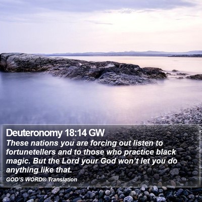 Deuteronomy 18:14 GW Bible Verse Image
