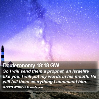 Deuteronomy 18:18 GW Bible Verse Image