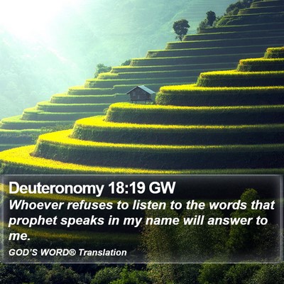 Deuteronomy 18:19 GW Bible Verse Image