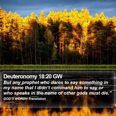 Deuteronomy 18:20 GW Bible Verse Image
