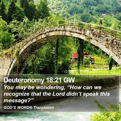 Deuteronomy 18:21 GW Bible Verse Image