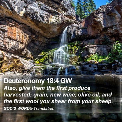Deuteronomy 18:4 GW Bible Verse Image