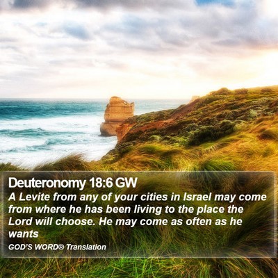 Deuteronomy 18:6 GW Bible Verse Image