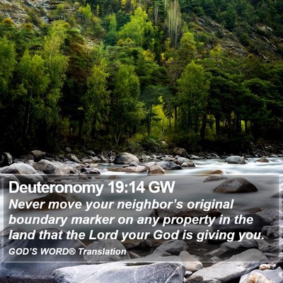 Deuteronomy 19:14 GW Bible Verse Image