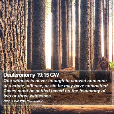 Deuteronomy 19:15 GW Bible Verse Image