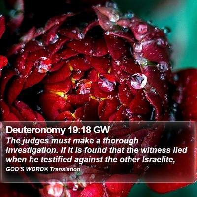 Deuteronomy 19:18 GW Bible Verse Image