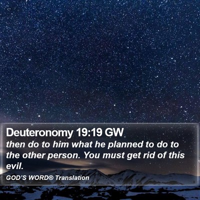 Deuteronomy 19:19 GW Bible Verse Image