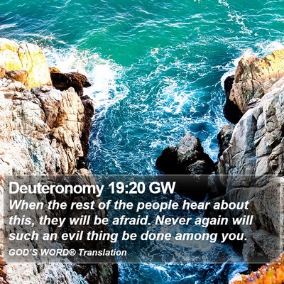 Deuteronomy 19:20 GW Bible Verse Image