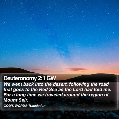 Deuteronomy 2:1 GW Bible Verse Image