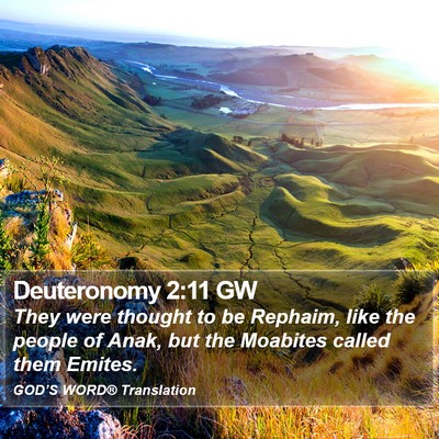 Deuteronomy 2:11 GW Bible Verse Image