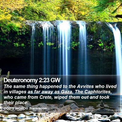 Deuteronomy 2:23 GW Bible Verse Image
