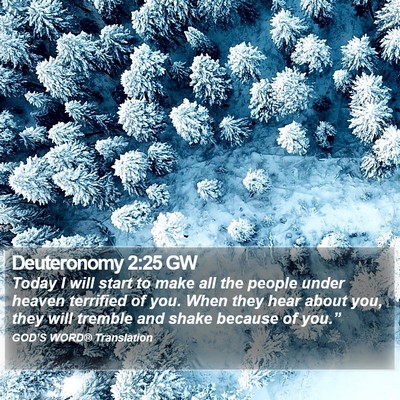 Deuteronomy 2:25 GW Bible Verse Image