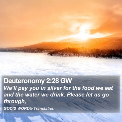 Deuteronomy 2:28 GW Bible Verse Image