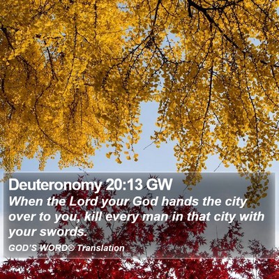 Deuteronomy 20:13 GW Bible Verse Image