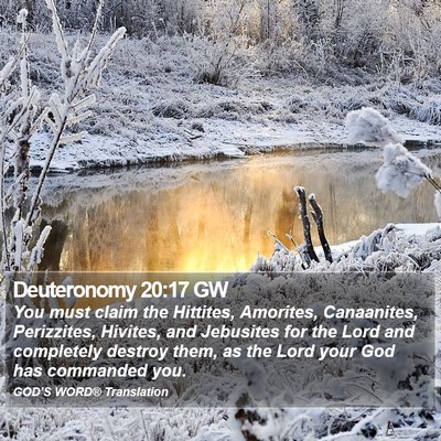 Deuteronomy 20:17 GW Bible Verse Image
