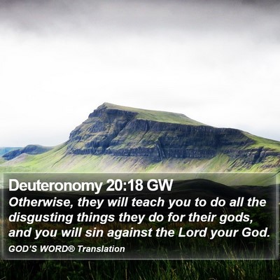 Deuteronomy 20:18 GW Bible Verse Image
