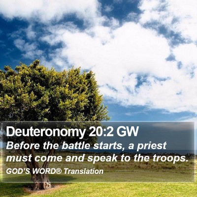 Deuteronomy 20:2 GW Bible Verse Image