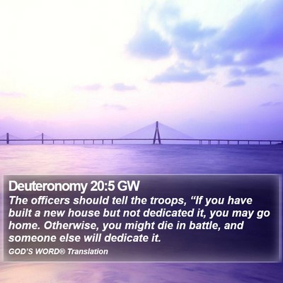 Deuteronomy 20:5 GW Bible Verse Image