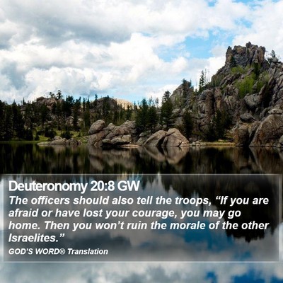 Deuteronomy 20:8 GW Bible Verse Image