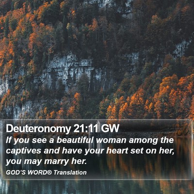 Deuteronomy 21:11 GW Bible Verse Image