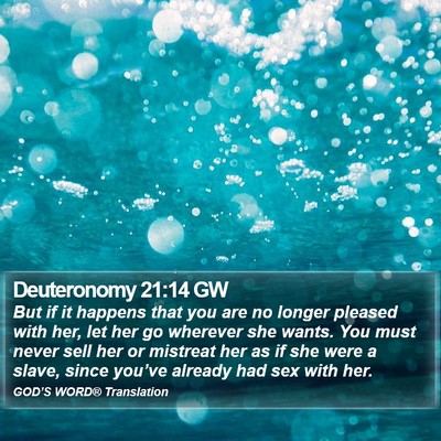 Deuteronomy 21:14 GW Bible Verse Image