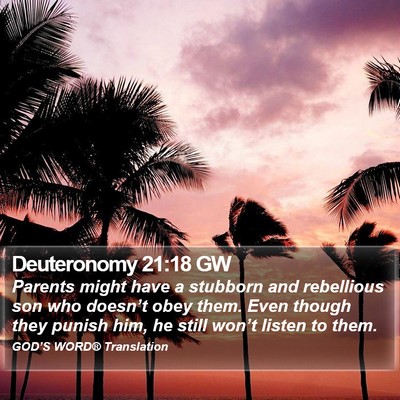 Deuteronomy 21:18 GW Bible Verse Image