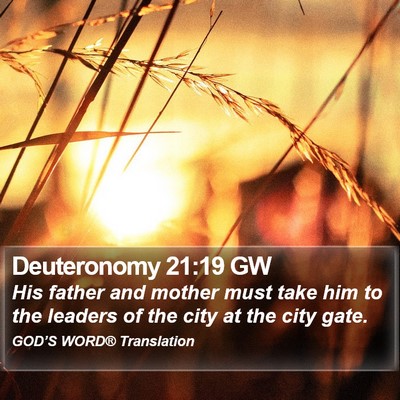 Deuteronomy 21:19 GW Bible Verse Image