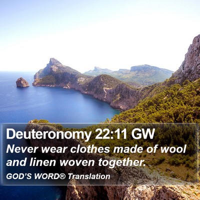 Deuteronomy 22:11 GW Bible Verse Image