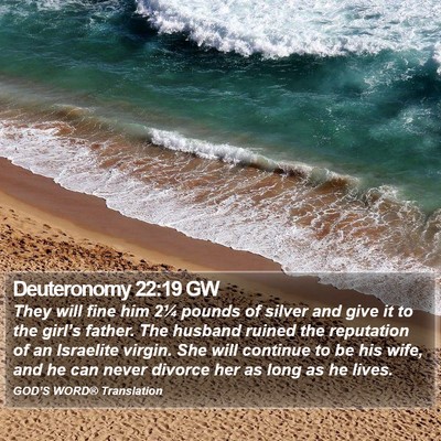 Deuteronomy 22:19 GW Bible Verse Image
