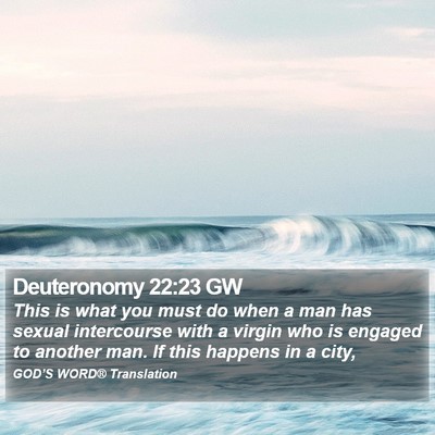 Deuteronomy 22:23 GW Bible Verse Image