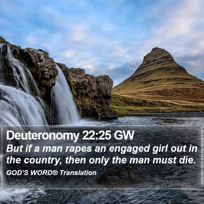 Deuteronomy 22:25 GW Bible Verse Image