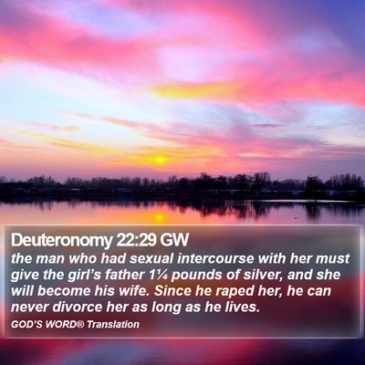 Deuteronomy 22:29 GW Bible Verse Image