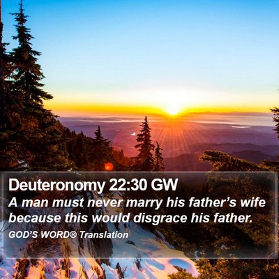 Deuteronomy 22:30 GW Bible Verse Image