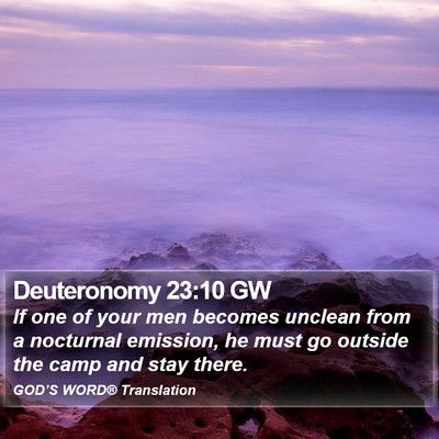 Deuteronomy 23:10 GW Bible Verse Image