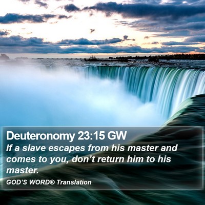 Deuteronomy 23:15 GW Bible Verse Image