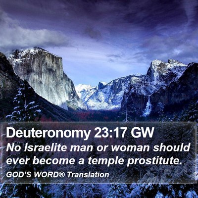 Deuteronomy 23:17 GW Bible Verse Image