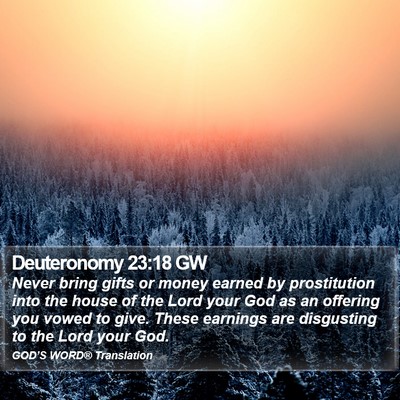 Deuteronomy 23:18 GW Bible Verse Image
