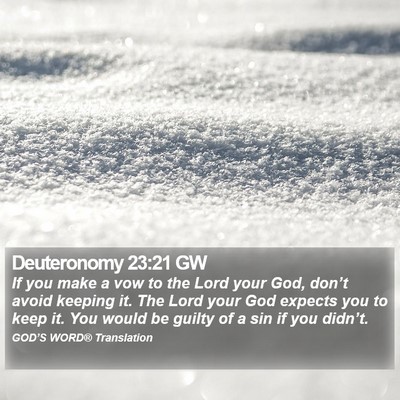 Deuteronomy 23:21 GW Bible Verse Image