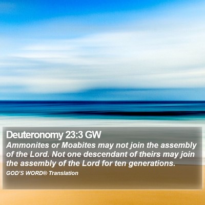 Deuteronomy 23:3 GW Bible Verse Image