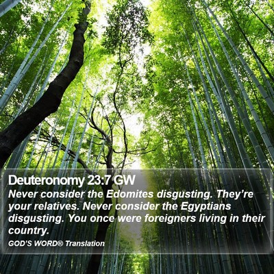 Deuteronomy 23:7 GW Bible Verse Image