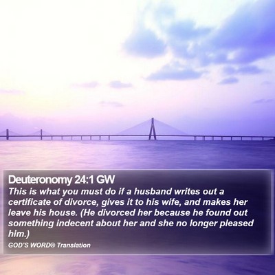 Deuteronomy 24:1 GW Bible Verse Image