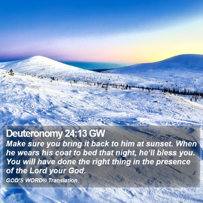 Deuteronomy 24:13 GW Bible Verse Image