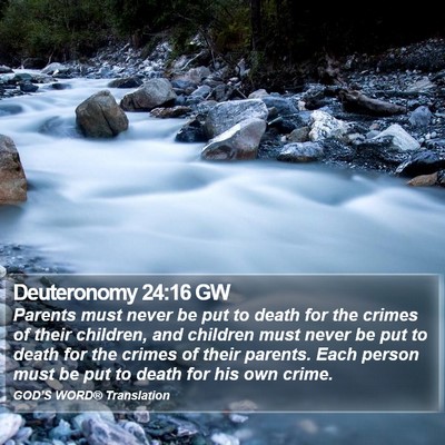Deuteronomy 24:16 GW Bible Verse Image