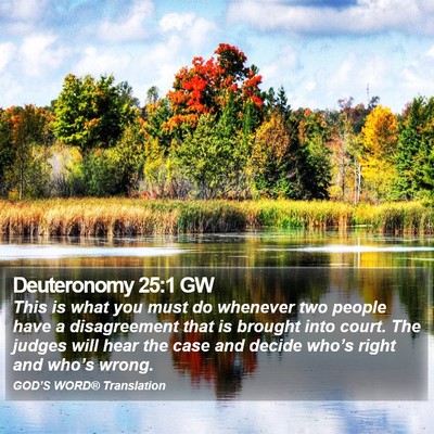 Deuteronomy 25:1 GW Bible Verse Image