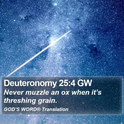 Deuteronomy 25:4 GW Bible Verse Image