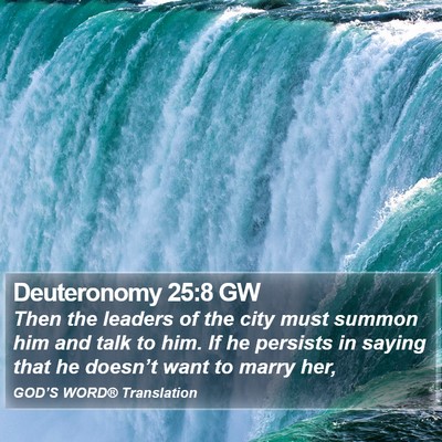Deuteronomy 25:8 GW Bible Verse Image