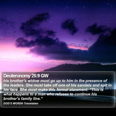 Deuteronomy 25:9 GW Bible Verse Image