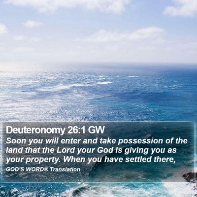 Deuteronomy 26:1 GW Bible Verse Image