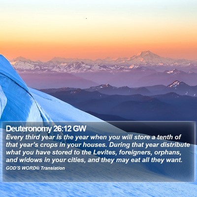 Deuteronomy 26:12 GW Bible Verse Image